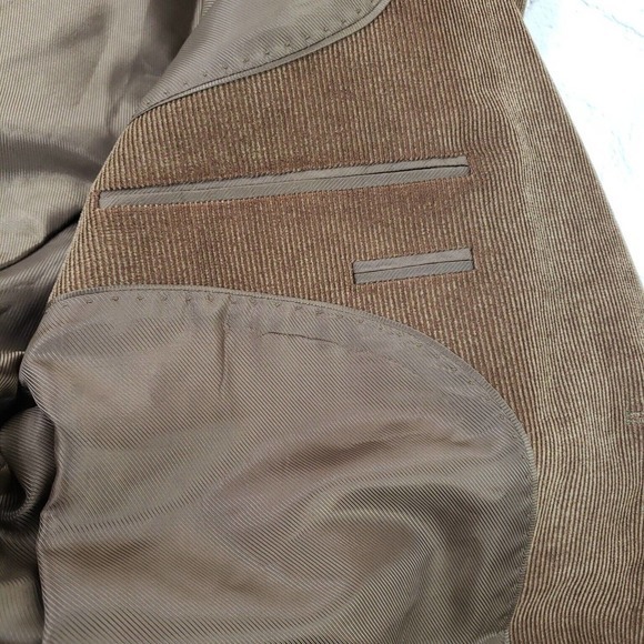 ALAN‎ FLUSSER Brown Corduroy Cotton Blazer Sport Coat Jacket - BESPOKE 44L - Picture 10 of 12